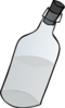 Glass Bottle Black And White Clip Art