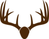 Brown Deer Skull Mount Clip Art