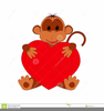 Clipart Monkey Valentine Image