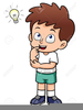 Child Thinking Clipart Image