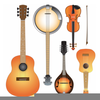 Clipart Guitar Fiddle Mandolin Banjo Image