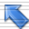 Arrow Up Left Blue Image