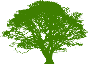 Tree Silhouette--green Clip Art