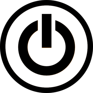 Mono Power Button Clip Art