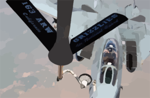 An F-14 Tomcat Embarked Aboard Uss Harry S. Truman (cvn 75) Receives Fuel From An Air National Guard Boeing Kc-135 Stratotanker. Clip Art