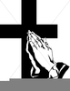 Shining Praying Hands Clipart Image