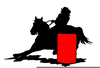 Barrel Racing Clipart Image