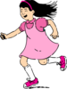 Girlrunning Clip Art