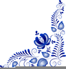 Blue Flourish Clipart Image