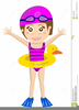 Free Kid Swimming Clipart Image