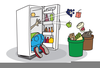 Smelly Refrigerator Clipart Image