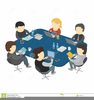 People Sitting At Table Clipart Image