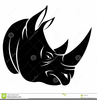 Rhino Clipart Black And White Image