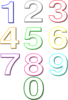 Numbers Outline Clip Art