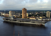 Uss George Washington (cvn 73) Passes Downtown Portsmouth, Va Image