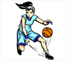 Playing Basketball Clipart Image