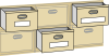 Furniture File Cabinet Drawers Clip Art