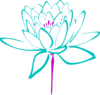 Green Purple Lotus Clip Art