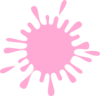 Ink Splash With Drops (pink) Clip Art