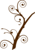 Brown Curly Branch Clip Art