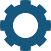 Blue Cog Clip Art