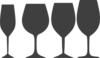 Dark Gray Wine Glasses Clip Art