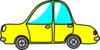 Simple Car Yellow Small Clip Art