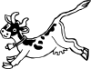 Jumping Cow Clip Art