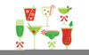 Christmas Martini Clipart Image