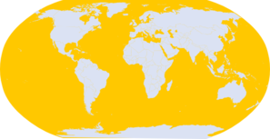 Yellow World Map Clip Art
