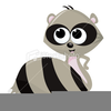 Kissing Hand Raccoon Clipart Image