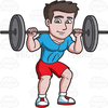 Animated Weightlifting Clipart Image