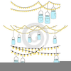 Hanging Mason Jars Clipart Image