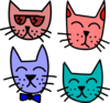 Graffiti Cats Clip Art