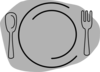 Gray Plate Clip Art