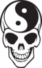 Ying Yang Skull Clip Art