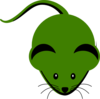 Cute Green Mouse Cartoon  Clip Art