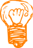 Orange Light Bulb Clip Art