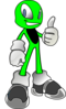 Green Alien2 Clip Art