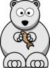 Polar Bear With Fish Clip Art