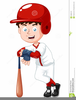 Girl Baseball Player Clipart Image