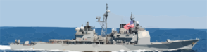U.s. Navy Guided Missile Cruiser Uss Cape St. George (cg 71) Underway With The Uss Harry S. Truman (cvn 75) Clip Art