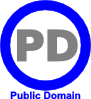 Public Domain Icon Blue Clip Art