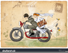 Wedding Motorcycle Clipart Image