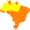 Mapa Brasil Laranja Clip Art