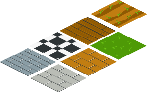 Isometric Floor Tile Clip Art