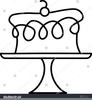 Cake Clipart Black And White Image