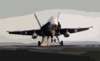 An F/a-18c Hornet Makes An Arrested Landing Aboard Uss John C. Stennis (cvn 74) Clip Art