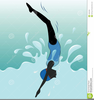 Girl On Diving Board Clipart Image
