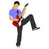 Electric Guitar Player Clipart Image